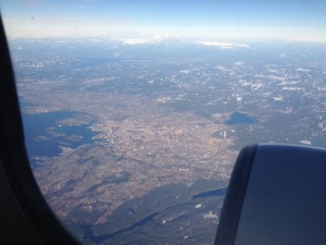 Oslo from the aeroplane (I even managed to spot Holmenkollen!)