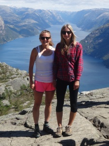 Me and my sister Heather at Preikestolen