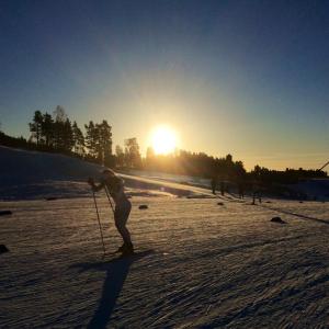 Duringt he 10km skate time tiral in Falun. 